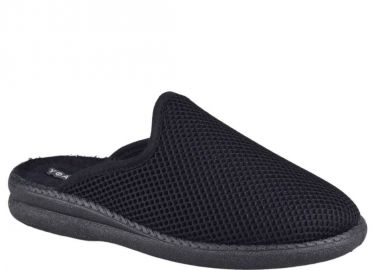 Παντόφλες γυναικείες | Υφασμάτινες | Υφαντίδης | 502624 | Μαύρο - Υφαντίδης - 